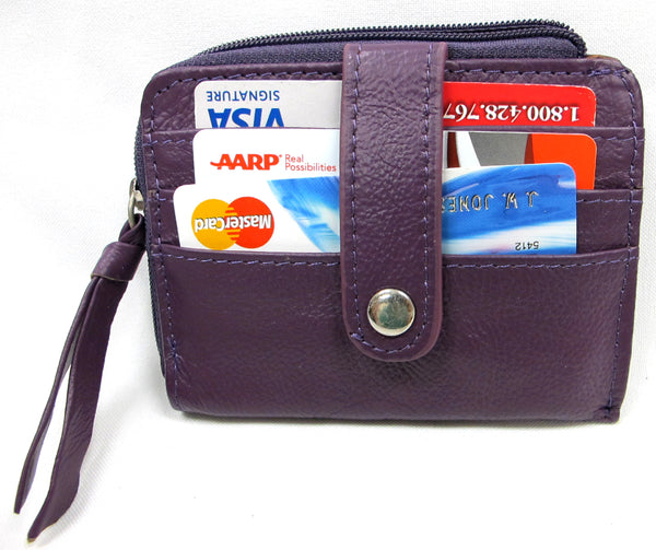Coin (CCARDS) - BLACK, PURPLE, TAN Soft Genuine Leather