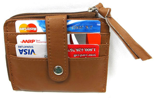 Coin (CCARDS) - BLACK, PURPLE, TAN Soft Genuine Leather