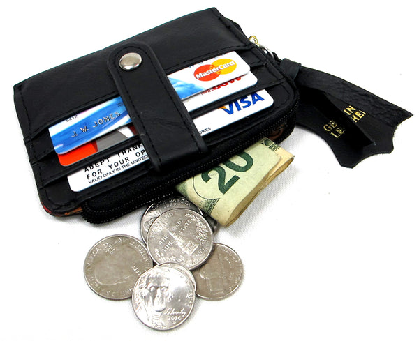 Coin (CCARDS) - BLACK, PURPLE, TAN Soft Genuine Leather