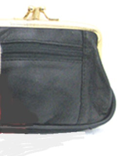 Coin Purses - RED or BLACK Soft Genuine Leather