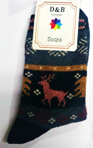 Sox-BLACK Reindeer Sox
