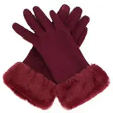 Gloves - BURG-Fur Cuffs, Touch Screen