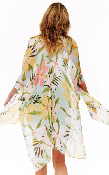 Kim-Shirt-MINT Floral Pattern Cover Up Kimono
