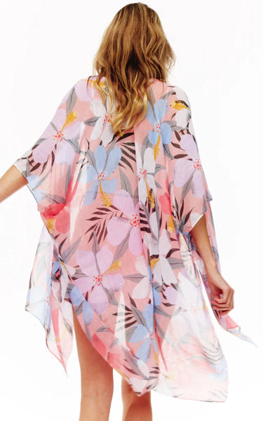 Kim-Shirt-PINK Floral Pattern Cover Up Kimono