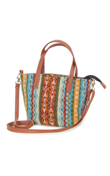 Crossbody-TURQ Ethnic Print Bag