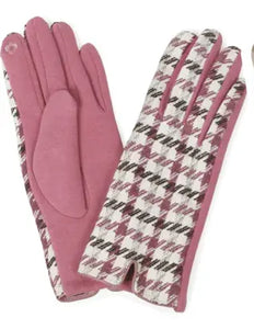 Gloves - PINK Plaid Gloves