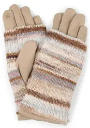 Gloves-TAUPE 3-in-1 Knit