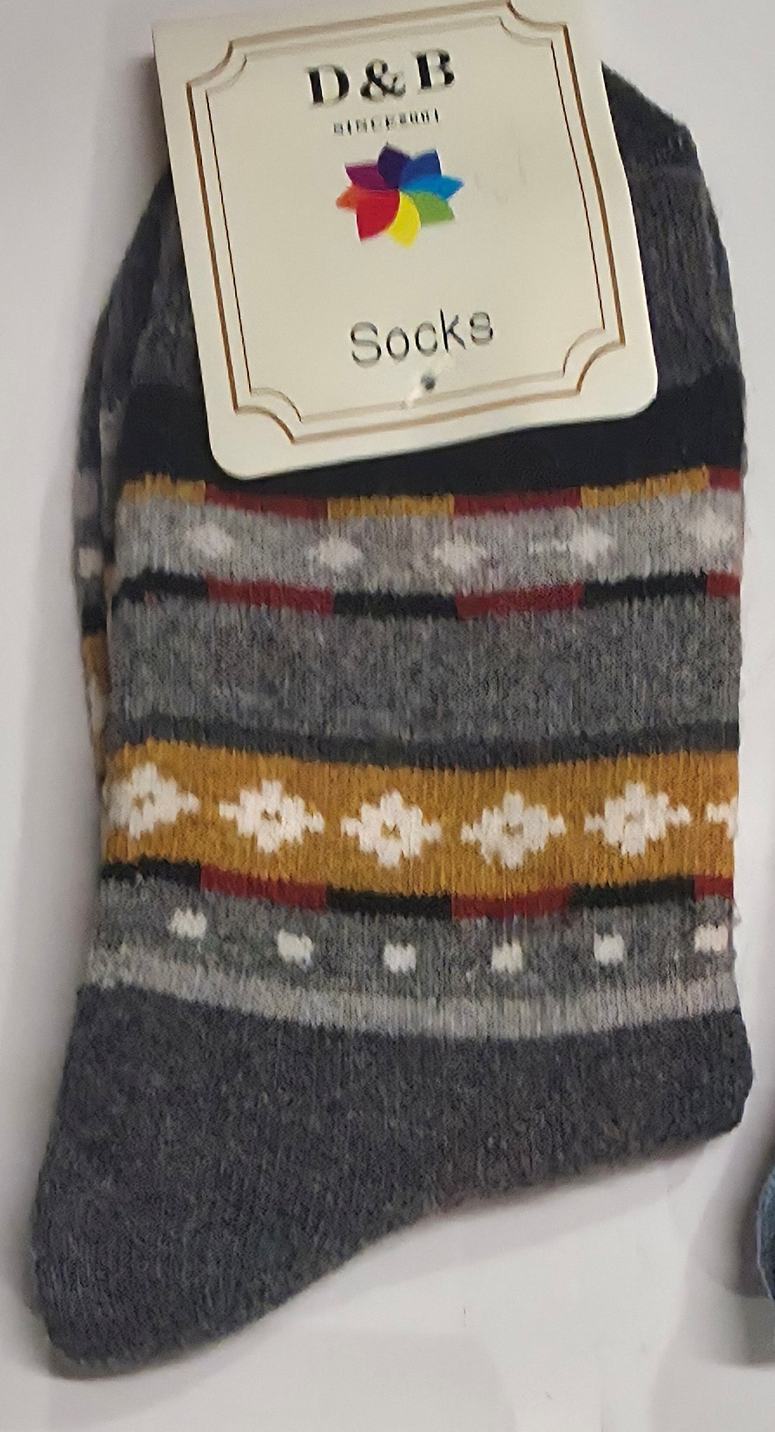 Sox3-DK GRAY Geo Pattern
