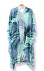 Kim-Long- GREEN Palm Tree Leaves Kimono