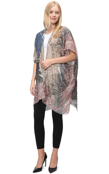 Kim-Long-PINK/GRAY Abstract with Metallic Dots
