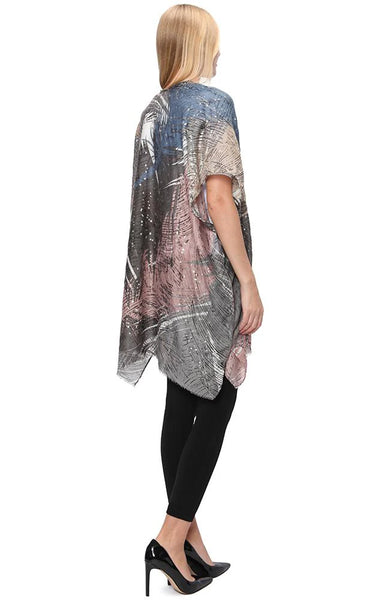 Kim-Long-PINK/GRAY Abstract with Metallic Dots