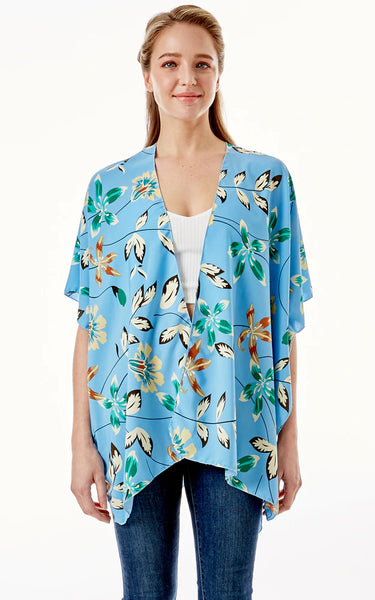 Kim-Shirt-BLUE Floral Cover Up