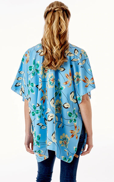 Kim-Shirt-BLUE Floral Cover Up