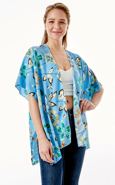 Kim-Shirt-BLUE Floral Cover Up