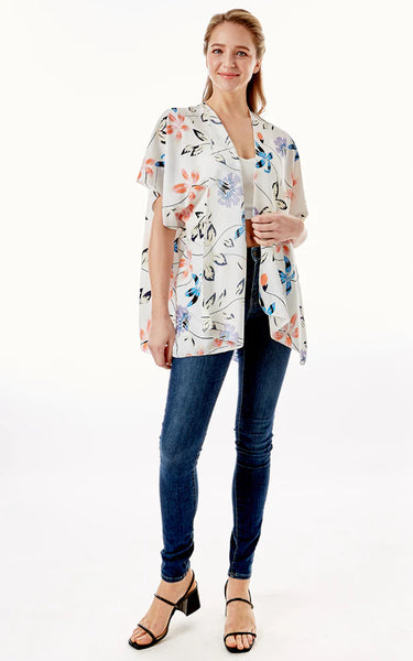 Kim-Shirt-WHITE Floral Cover Up