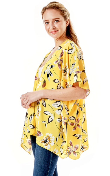 Kim-Shirt-YELLOW Floral Cover Up