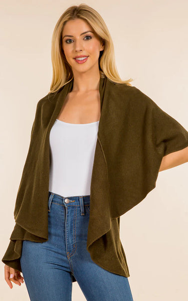 Vest-Shawl FR - OLIVE