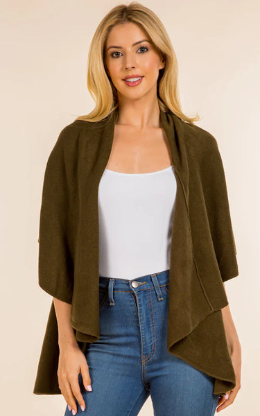 Vest-Shawl FR - OLIVE