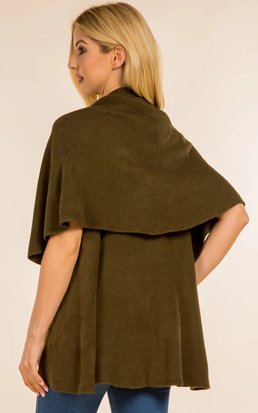Vest-Shawl FR - OLIVE