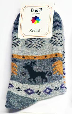 Sox-LT GRAY Reindeer Sox