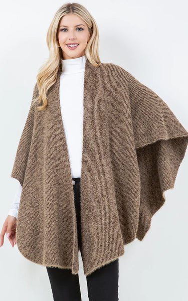 Shawl-TAN Metalic Kimono