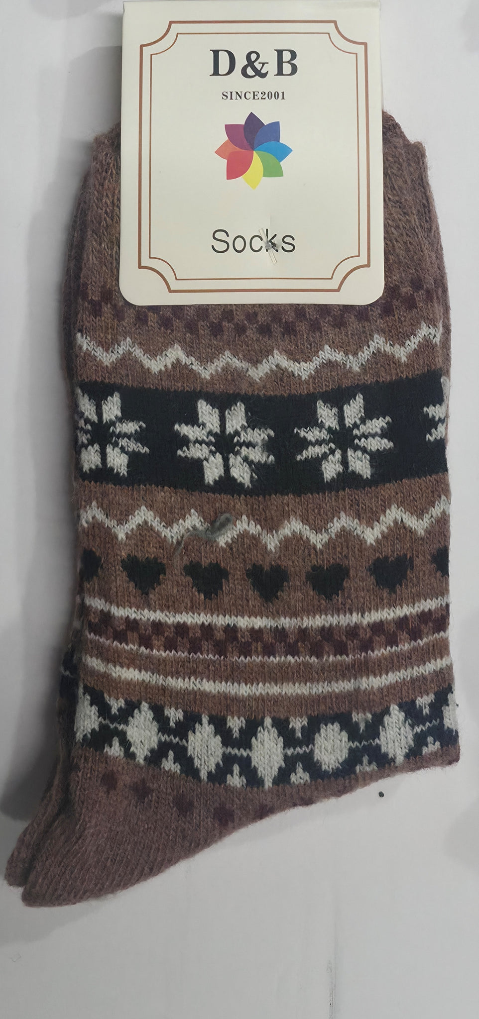 Sox2-LT BROWN Snowflake Crew