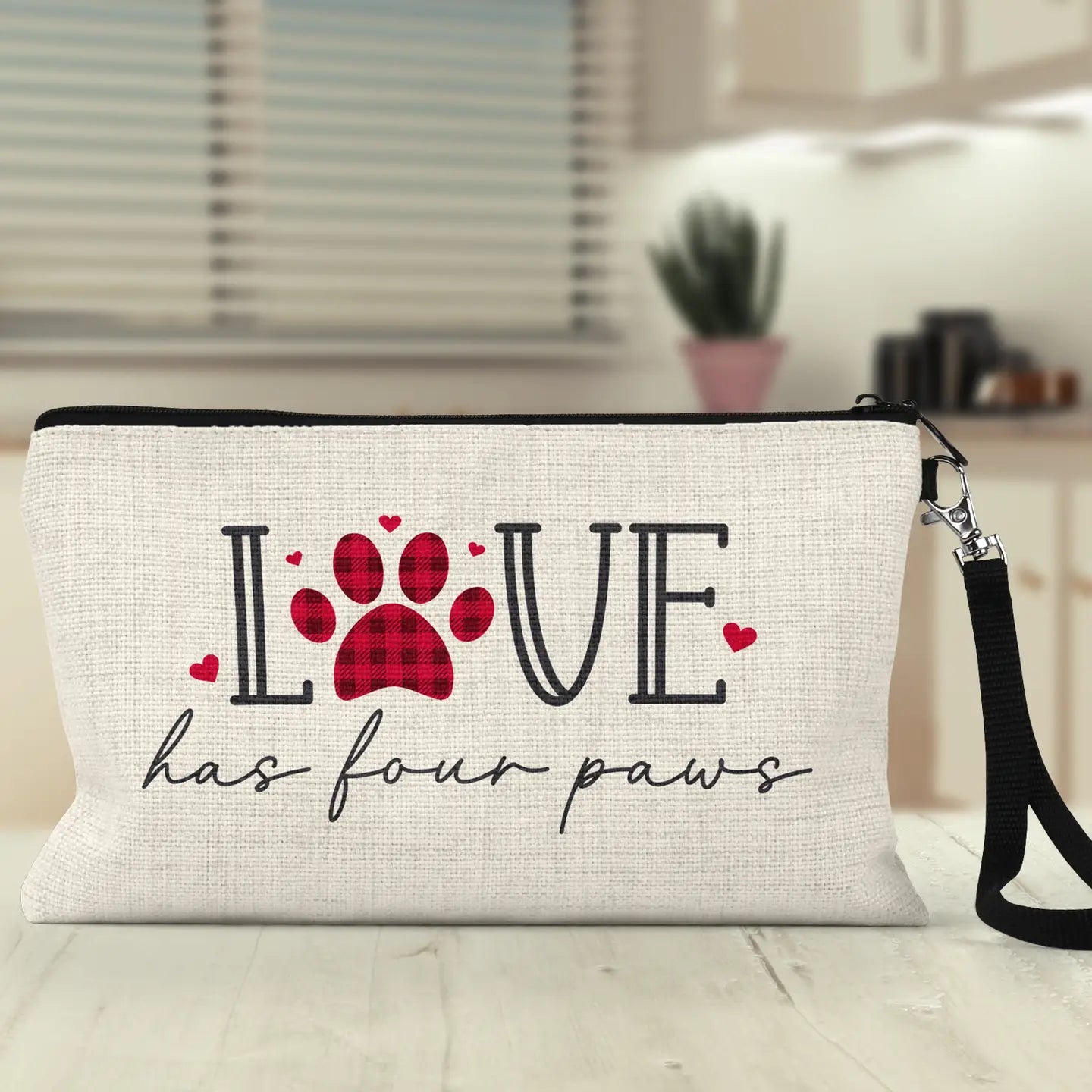 CASINO WRISTLET- Love Has 4 Paws Makeup Bag