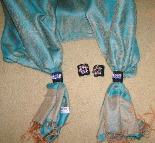 Pashmina Wrap with Jeweled Cuffs - NOTE:  Only available at live events
